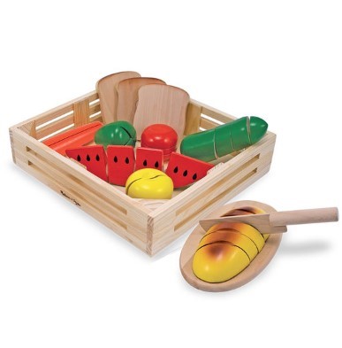 Melissa & Doug wooden cutting food play set