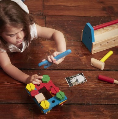 Melissa and Doug Take Along Tool Kit Kids Toy Tool Set