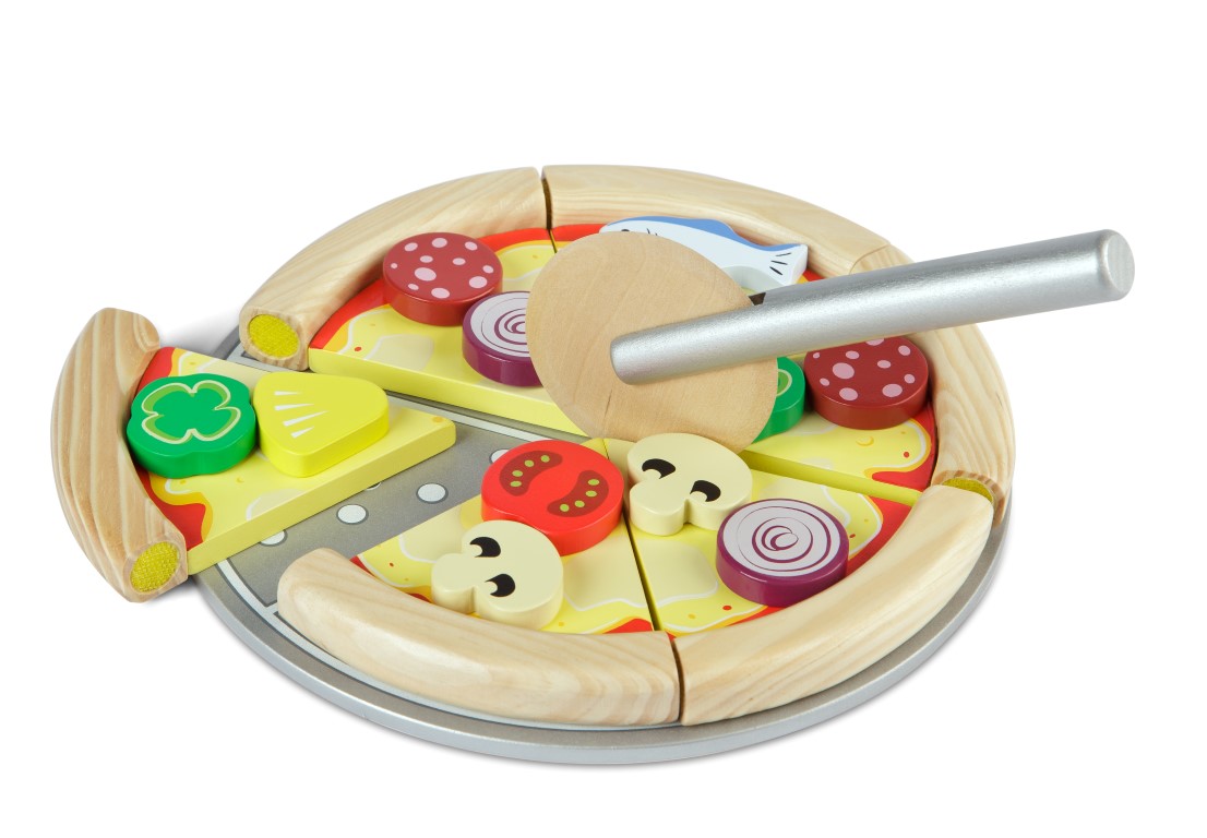 Tidlo Pizza Set wooden play food