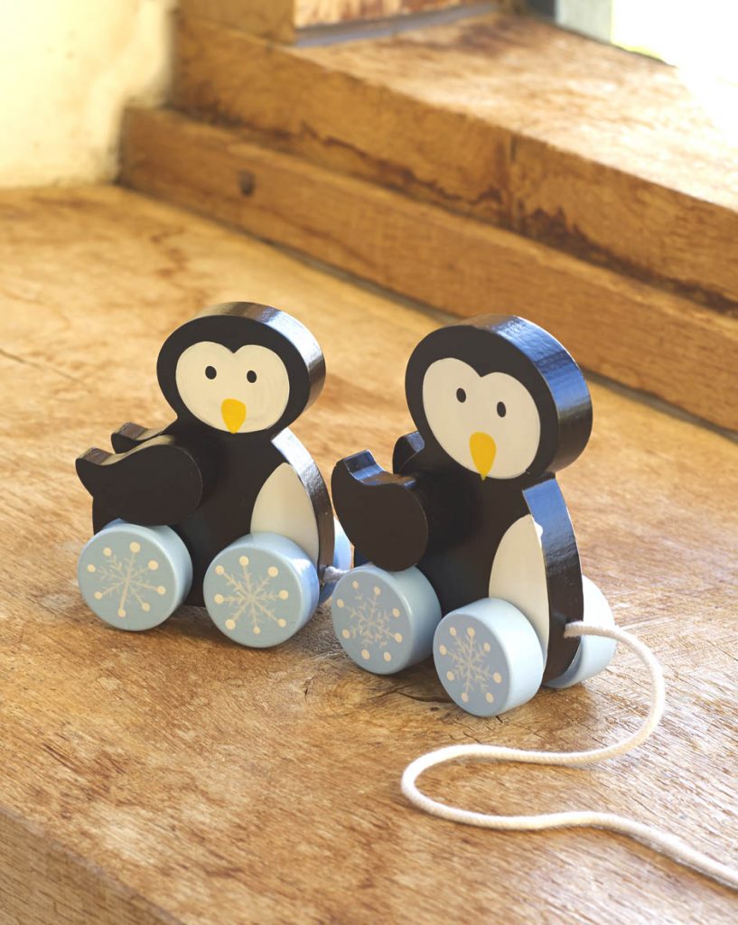 Orange Tree Toys Wooden Pull Along Penguins