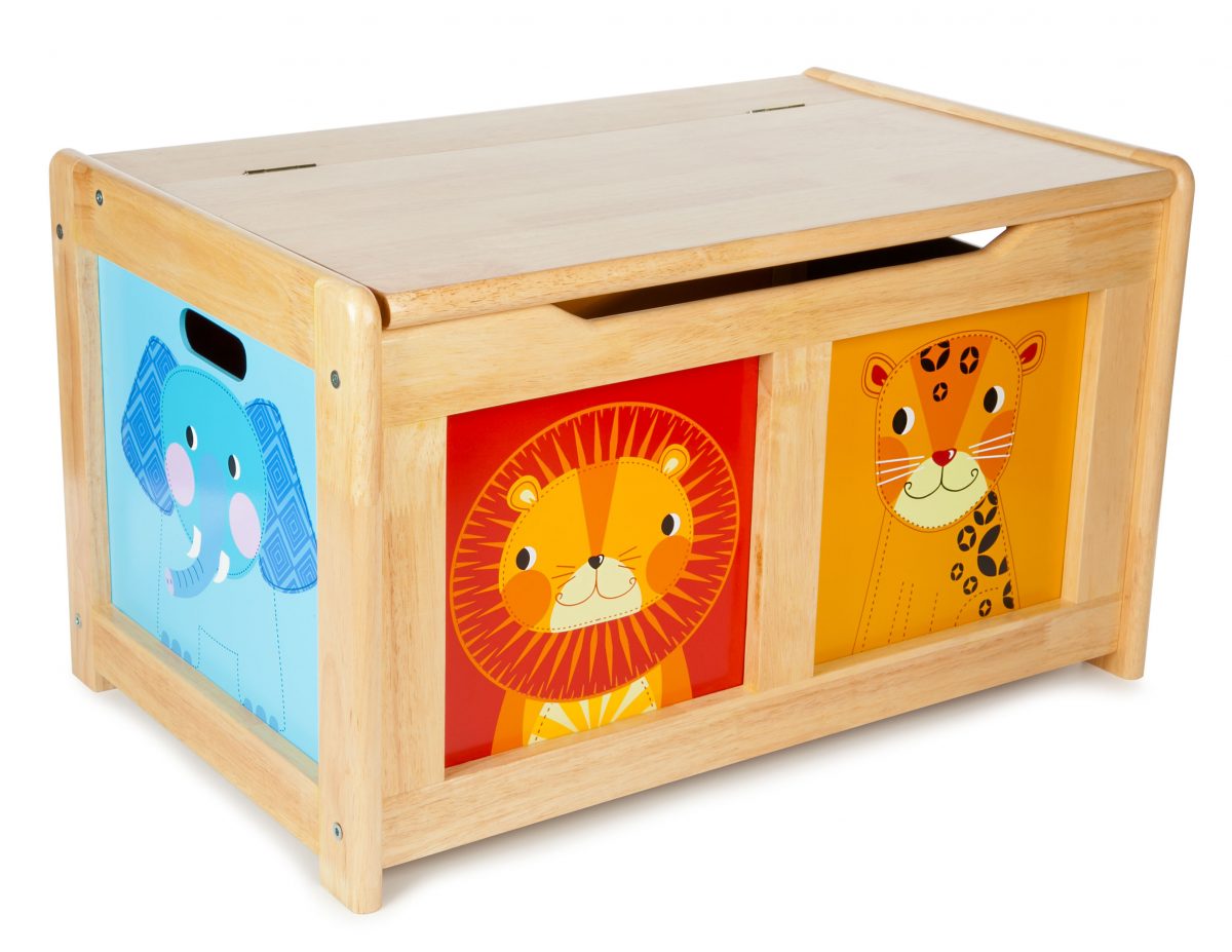 Tidlo Jungle Wooden Toy Box, The Toy Centre UK
