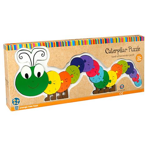 Orange Tree Toys Alphabet Caterpillar Puzzle Toddler Jigsaw Puzzles