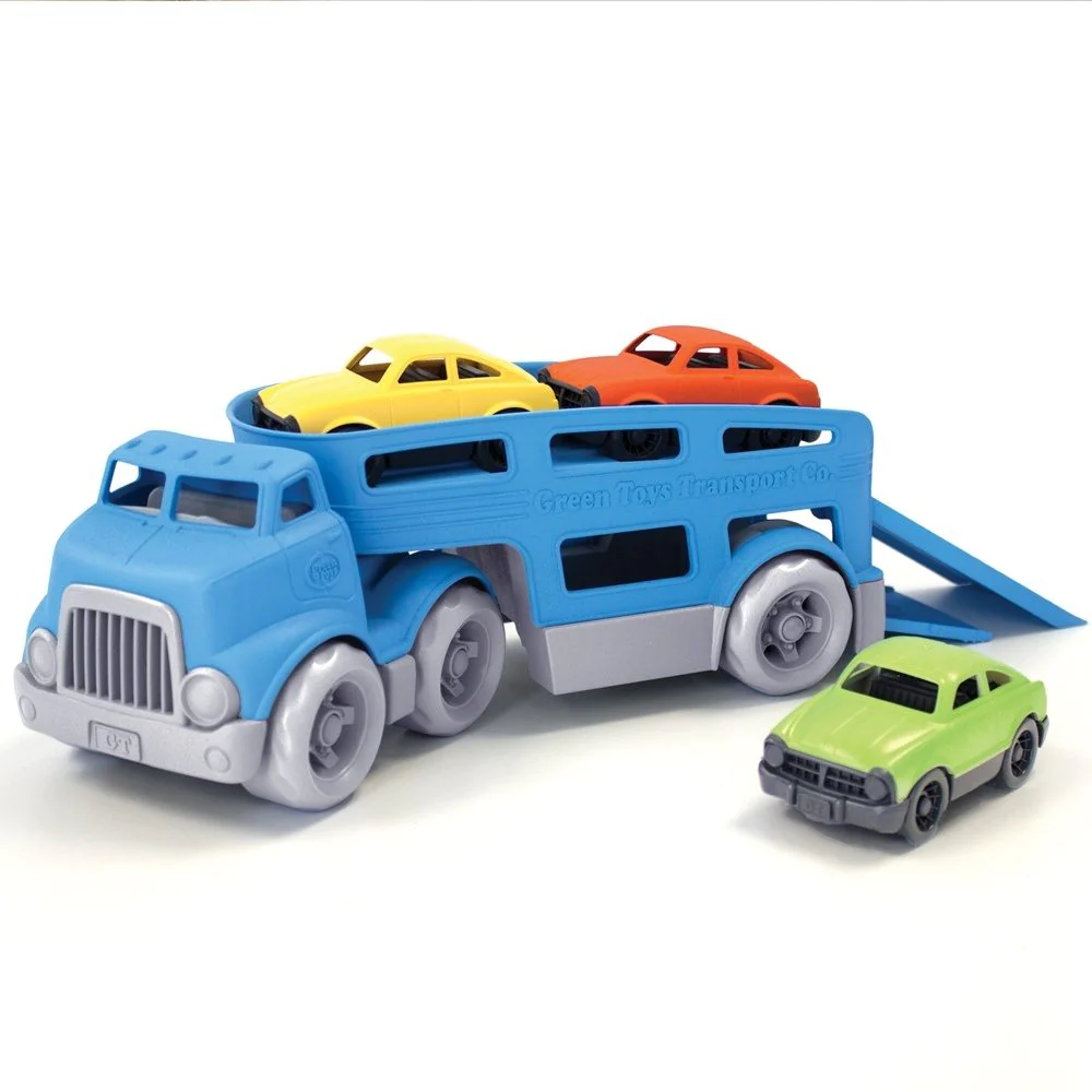 green toys car carrier