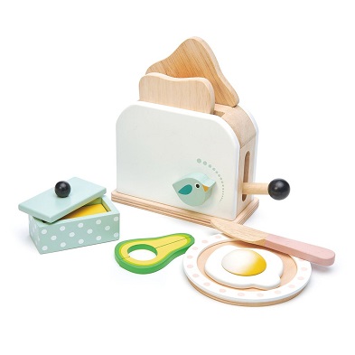 wooden toy toaster set Breakfast toaster set