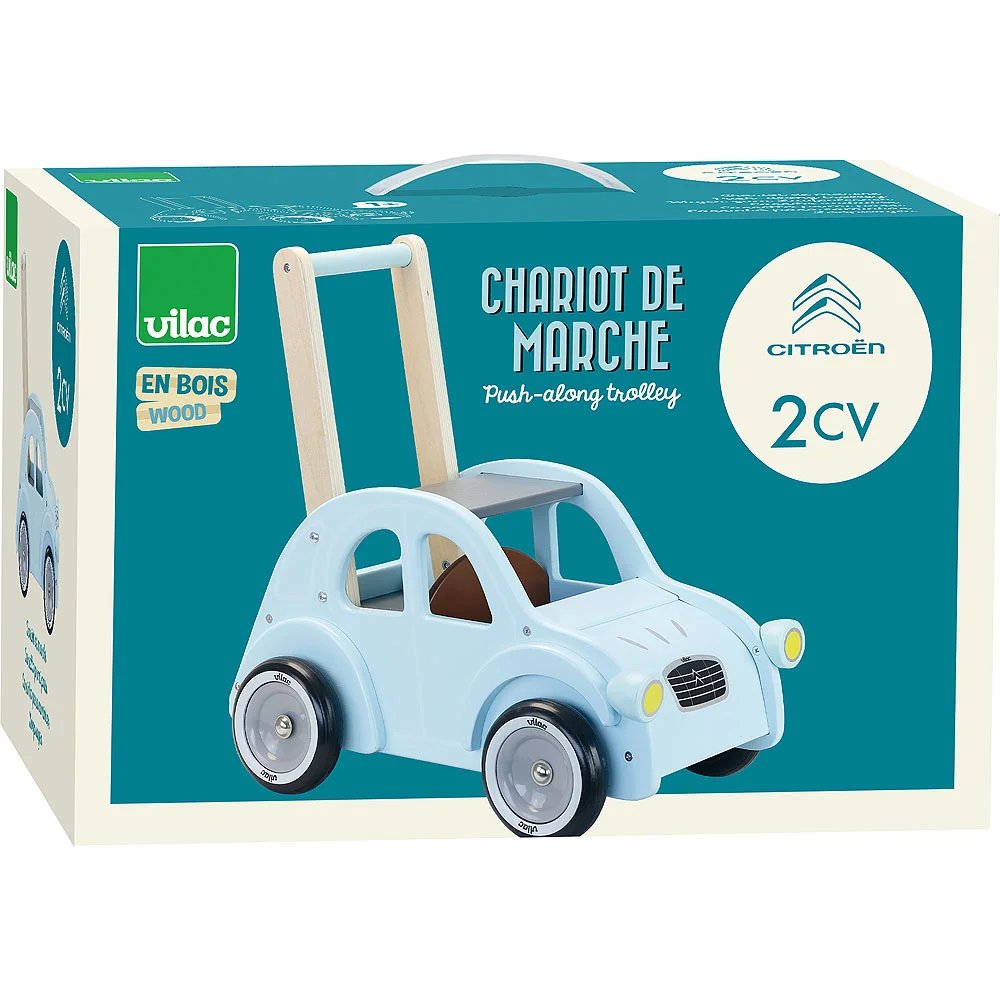 Wooden push along trolley sales