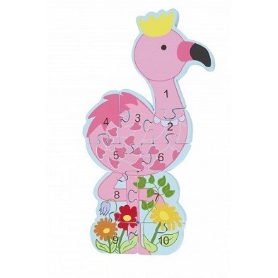 flamingo number puzzle by orange tree toys