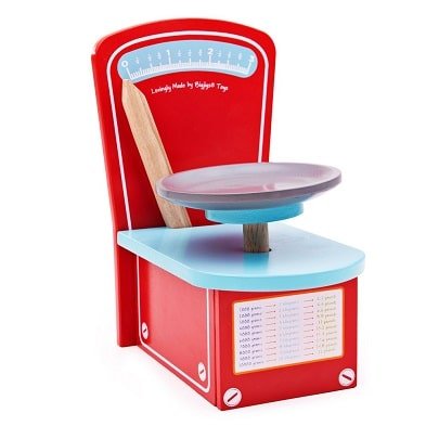 wooden kitchen scales toy by bigjigs toys